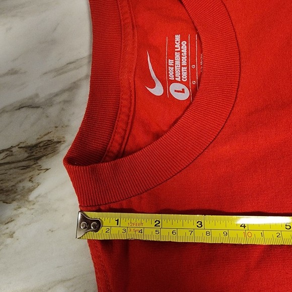 Nike Polo Shirt Men Large Deep Red Loose Fit Short Sleeve - Picture 8 of 10